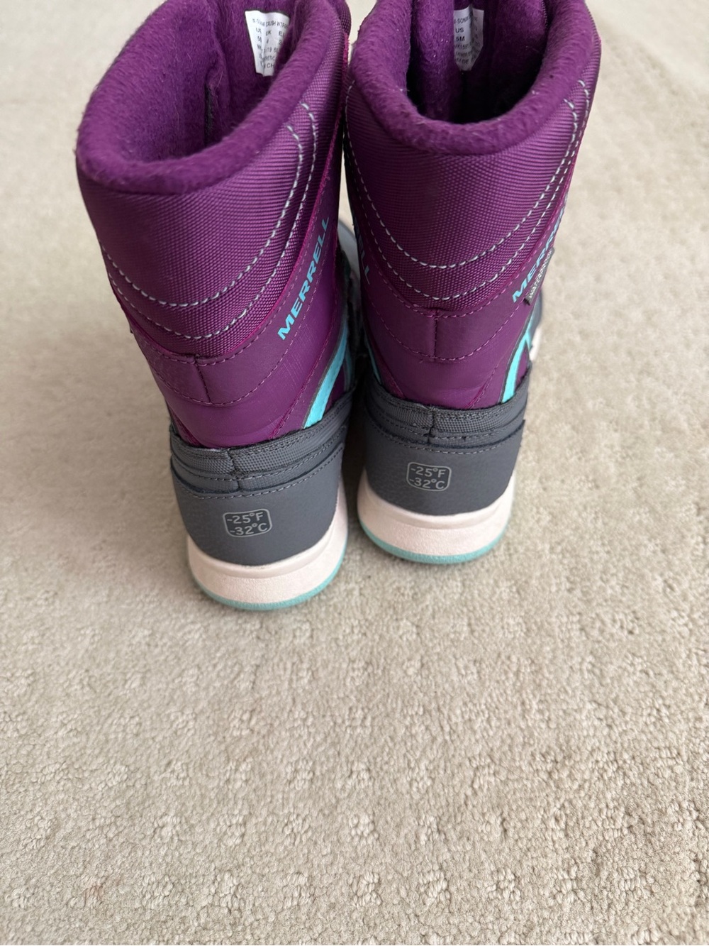 Merrell Kids Purple with Teal Accent Snow Boots - Picture 3 of 6